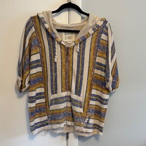 Billabong Striped Sweater - Blue, Yellow, Cream